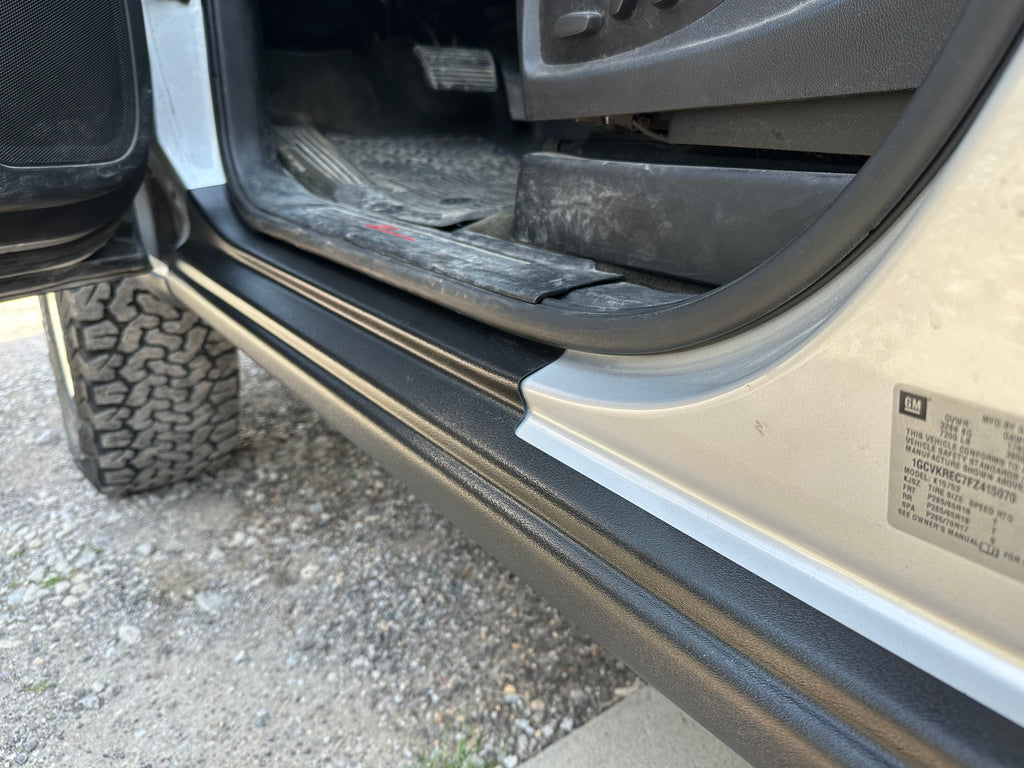 2014-2018 Silverado/Sierra Double Cab, Slip On Rocker Panel + Cab Corner Cover