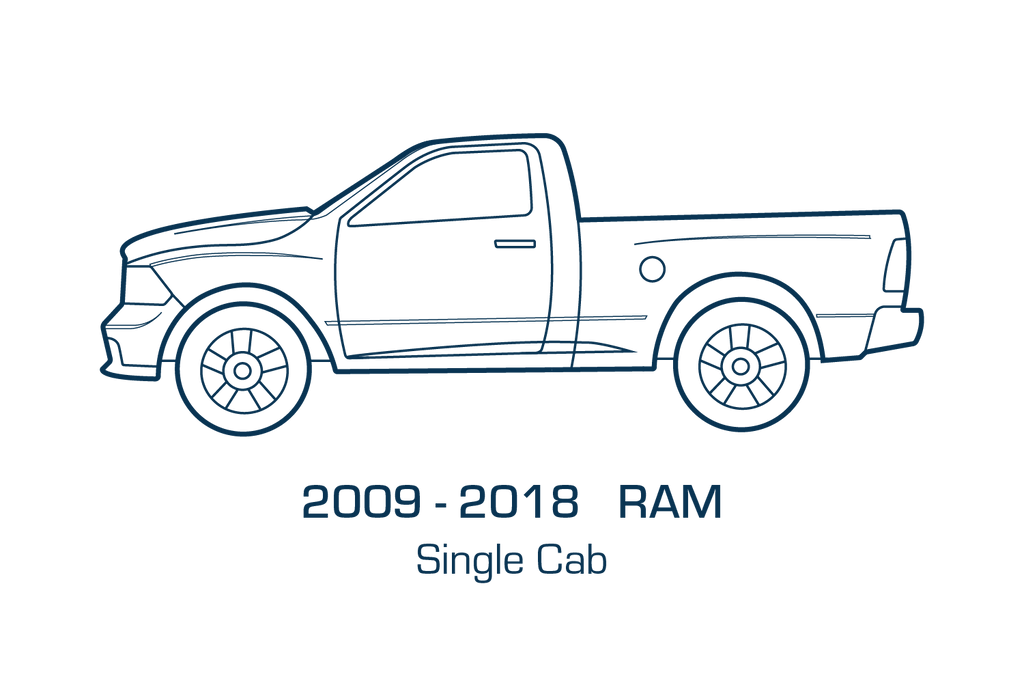 2009-2024 Ram 1500 Single Cab (2019-2024 "Classic"), Slip On Rocker Panels + Cab Corner Covers