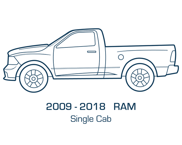 Original Appearance Manufacturing 2009-2024 Ram 1500 Single Cab (2019-2024 "Classic"), Slip On Rocker Panels + Cab Corner Covers plastic slip on rocker panels