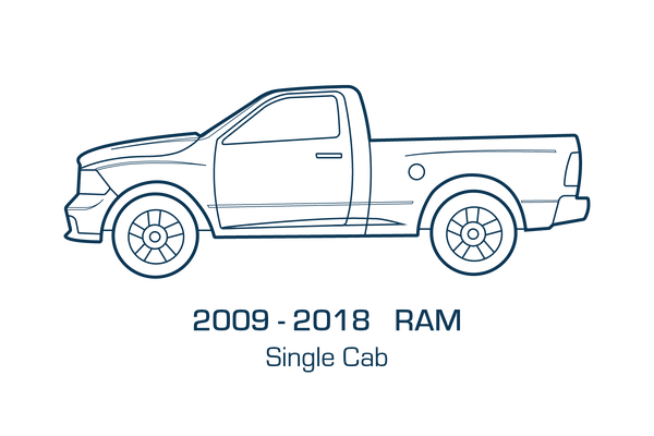 Original Appearance Manufacturing 2009-2024 Ram 1500 Single Cab (2019-2024 "Classic"), Slip On Rocker Panels + Cab Corner Covers plastic slip on rocker panels