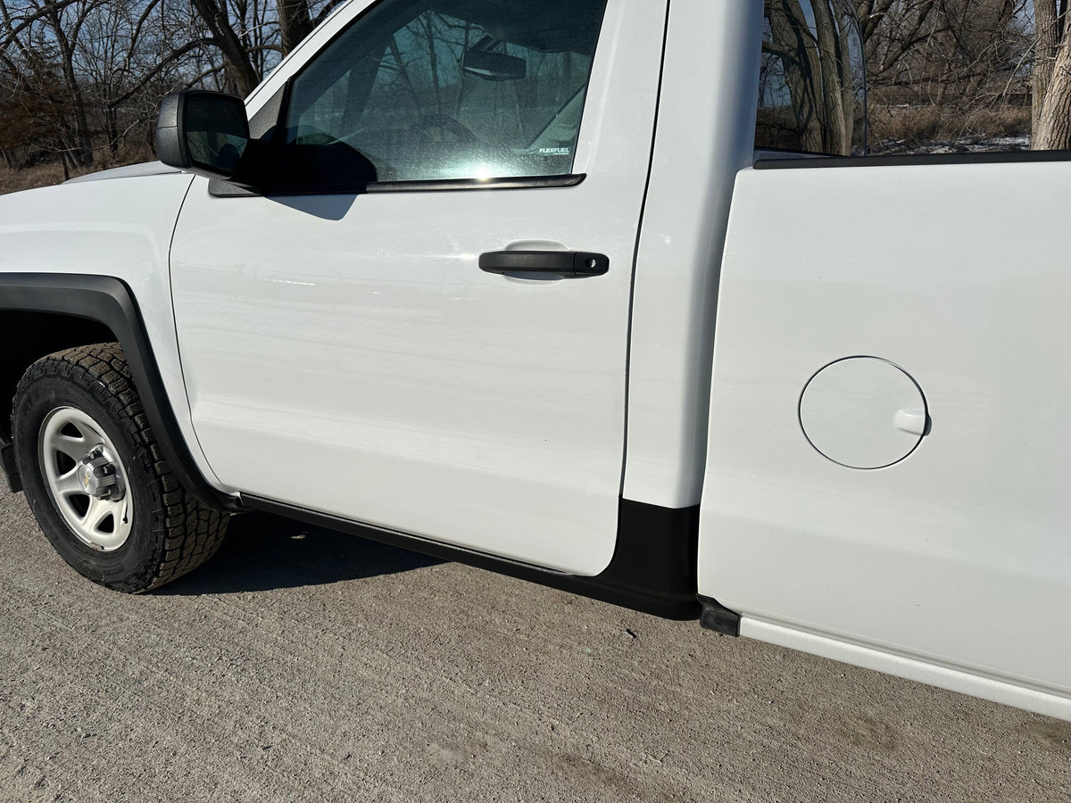 Original Appearance Manufacturing Chevrolet / GMC 2014-2018 Silverado/Sierra Single Cab, Slip On Rocker Panels + Cab Corner Covers plastic slip on rocker panels