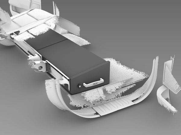 Original Appearance Manufacturing RuK Underseat Drawer 2015-2025 F150 Supercrew/ Super Duty Crew Cab | T_RuK by OAM plastic slip on rocker panels