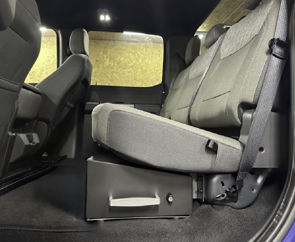 Original Appearance Manufacturing RuK Underseat Drawer 2015-2025 F150 Supercrew/ Super Duty Crew Cab | T_RuK by OAM plastic slip on rocker panels