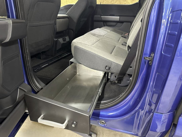 Original Appearance Manufacturing RuK Underseat Drawer 2015-2025 F150 Supercrew/ Super Duty Crew Cab | T_RuK by OAM plastic slip on rocker panels