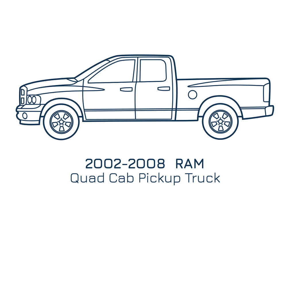 2002-2008 Ram Quad Cab, Slip On Rocker Panel + Cab Corner Cover