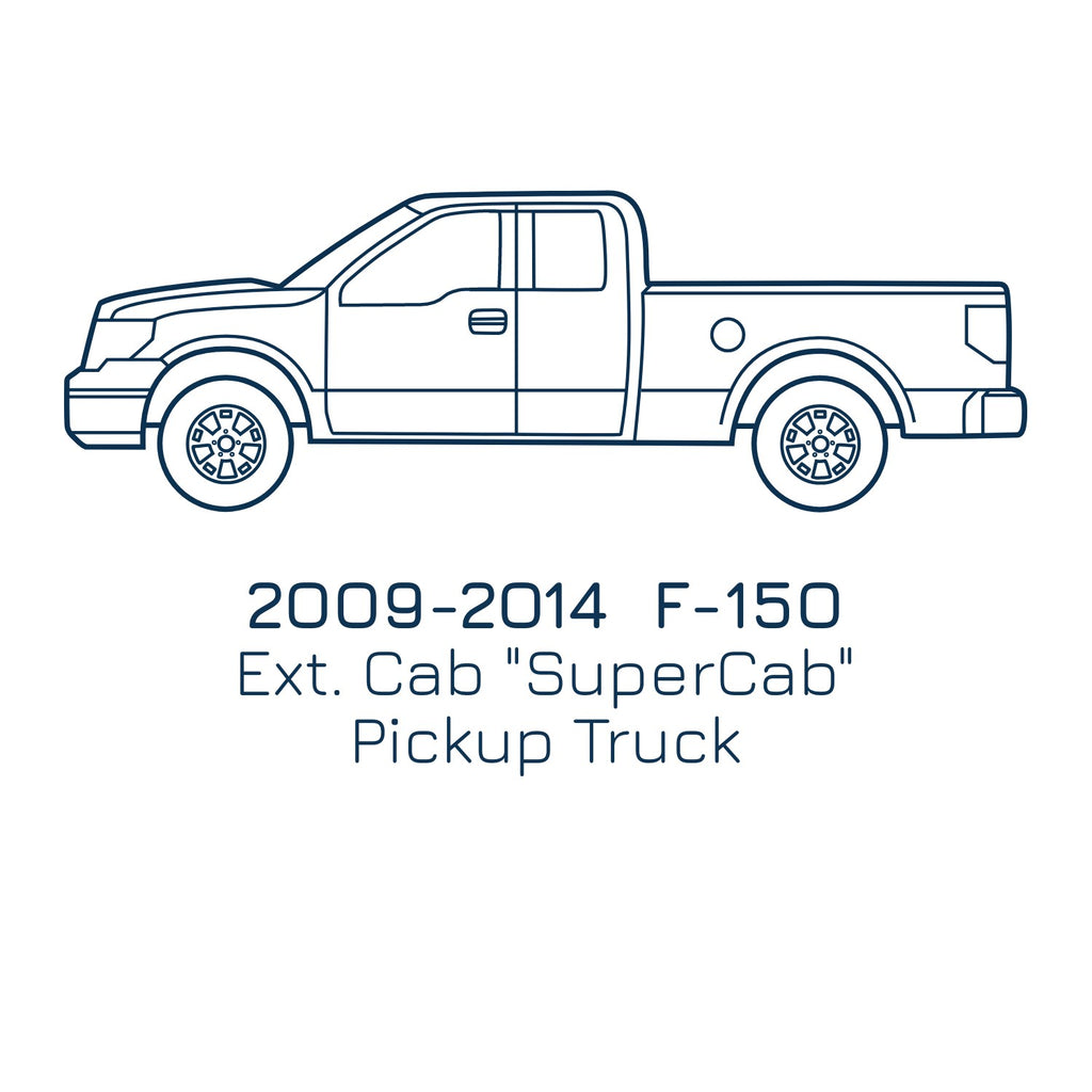 2009-2014 F-150 SuperCab Cab, Slip On Rocker Panel + Cab Corner Cover