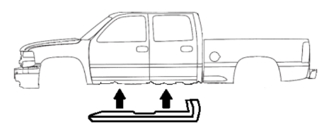 Original Appearance Manufacturing Chevrolet / GMC 1999-2006 Silverado/Sierra Crew Cab, Slip On Rocker Panel + Cab Corner plastic slip on rocker panels