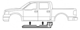 Original Appearance Manufacturing Ford / Mercury 2004-2008 F-150 Crew Cab, Slip On Rocker Panel + Cab Corner Cover plastic slip on rocker panels