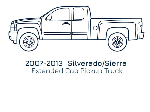 Original Appearance Manufacturing Chevrolet / GMC 2007-2013 Silverado/Sierra Extended Cab, Slip On Rocker Panels + Cab Corner Covers plastic slip on rocker panels