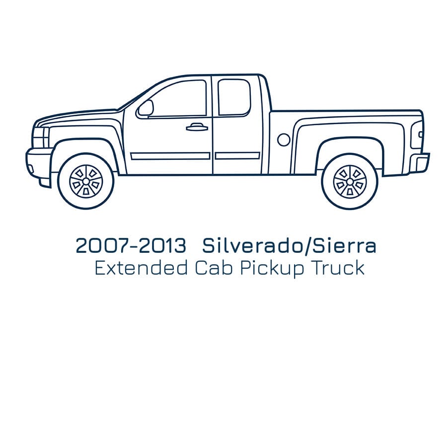 Original Appearance Manufacturing Chevrolet / GMC 2007-2013 Silverado/Sierra Extended Cab, Slip On Rocker Panels + Cab Corner Covers plastic slip on rocker panels