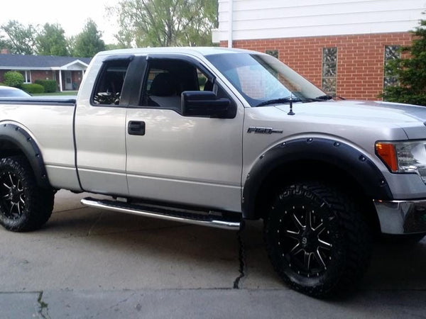 Original Appearance Manufacturing Ford / Mercury 2009-2014 F-150 SuperCab Cab, Slip On Rocker Panel + Cab Corner Cover plastic slip on rocker panels