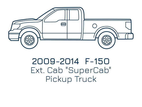 Original Appearance Manufacturing Ford / Mercury 2009-2014 F-150 SuperCab Cab, Slip On Rocker Panel + Cab Corner Cover plastic slip on rocker panels