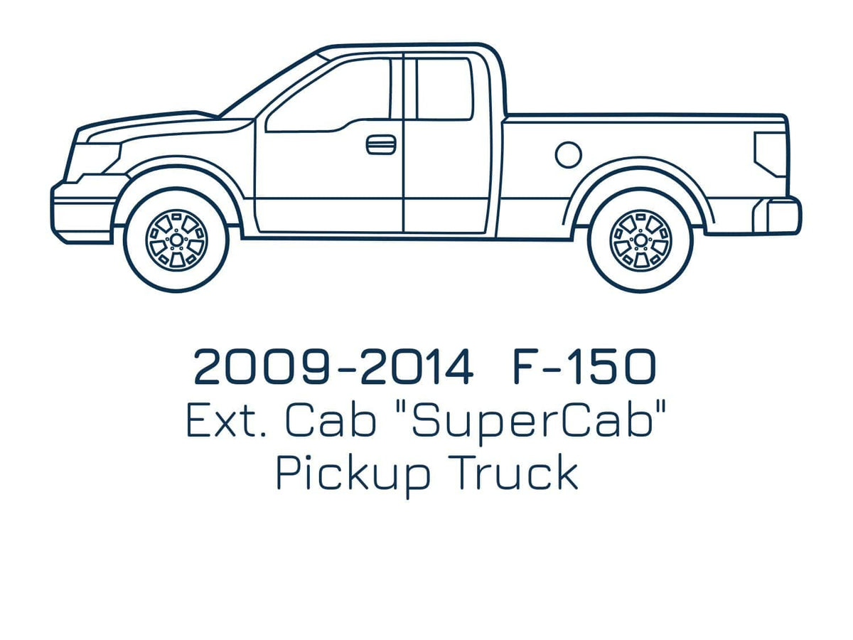 Original Appearance Manufacturing Ford / Mercury 2009-2014 F-150 SuperCab Cab, Slip On Rocker Panel + Cab Corner Cover plastic slip on rocker panels