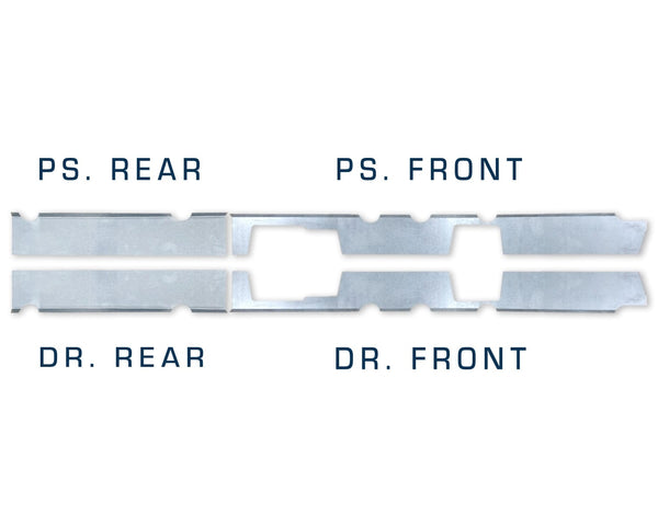 Original Appearance Manufacturing Quick Brackets For Inner Rockers- 1999-2018 Silverado/ Sierra Extended & Double Cab plastic slip on rocker panels