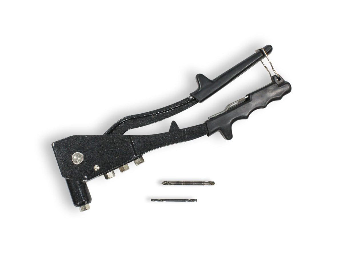 Original Appearance Manufacturing Rivet Gun + Drill Bit Kit plastic slip on rocker panels