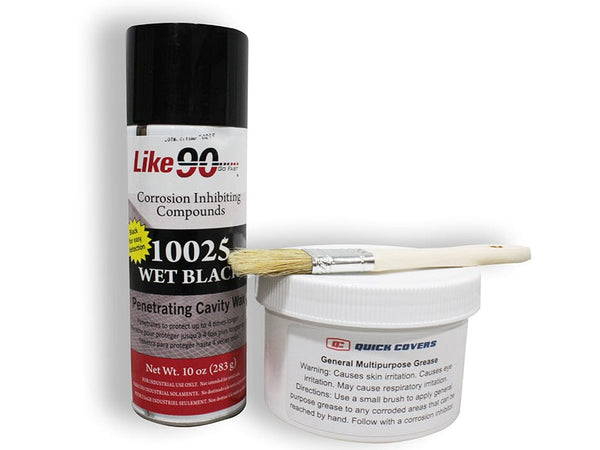Original Appearance Manufacturing RUST TREATMENT KIT: Corrosion Inhibitor + Grease plastic slip on rocker panels