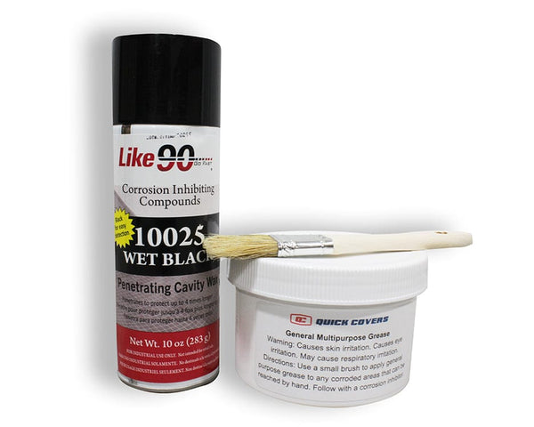 Original Appearance Manufacturing RUST TREATMENT KIT: Corrosion Inhibitor + Grease plastic slip on rocker panels